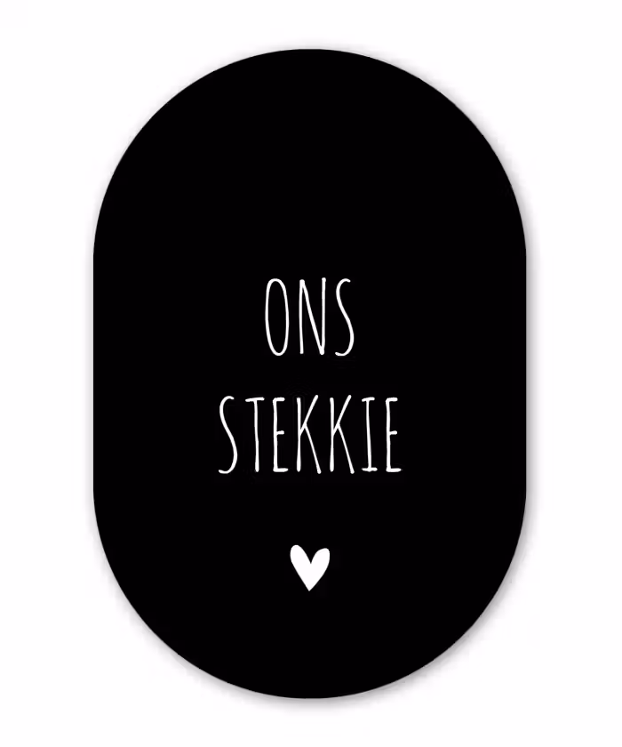 Quotes - Ons stekkie - Spreuken Wandcirkel Ovaal Forex klein -3d