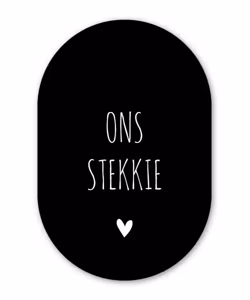 Quotes - Ons stekkie - Spreuken Wandcirkel Ovaal Forex klein -3d