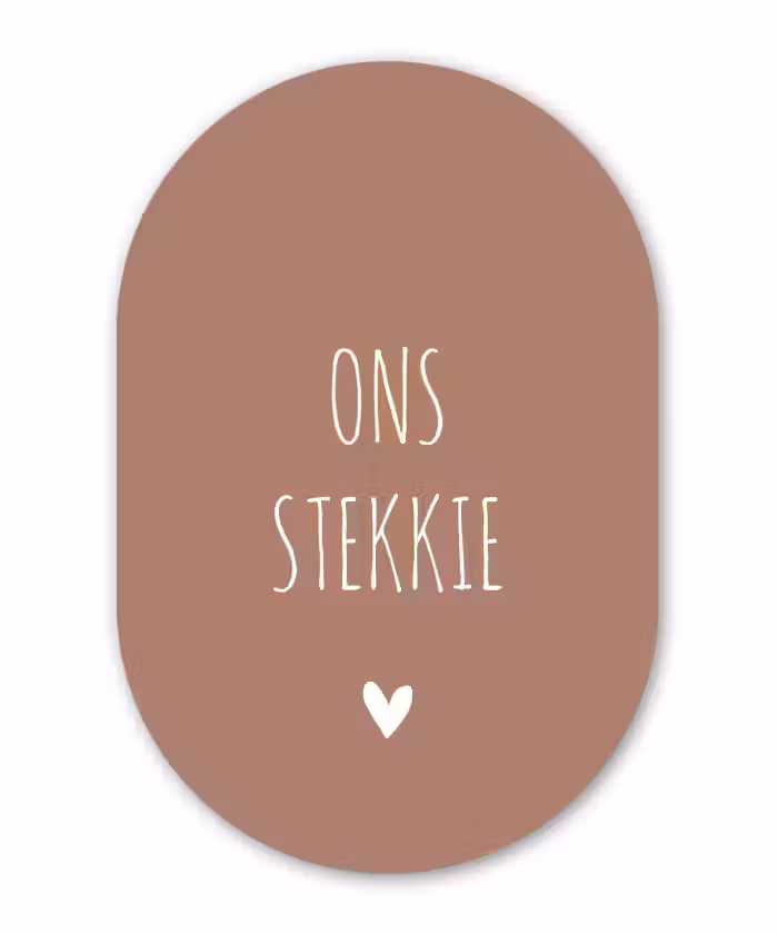 Quotes - Ons stekkie - Spreuken Wandcirkel Ovaal Forex klein -3d