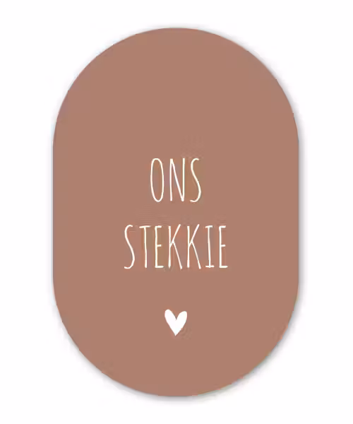 Quotes - Ons stekkie - Spreuken Wandcirkel Ovaal Forex klein -3d