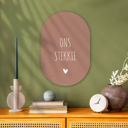 Quotes - Ons stekkie - Spreuken Wandcirkel Ovaal Forex klein -sfeer2