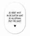 Quotes - Wat je allemaal met me doet - Spreuken Wandcirkel Ovaal Forex klein -3d