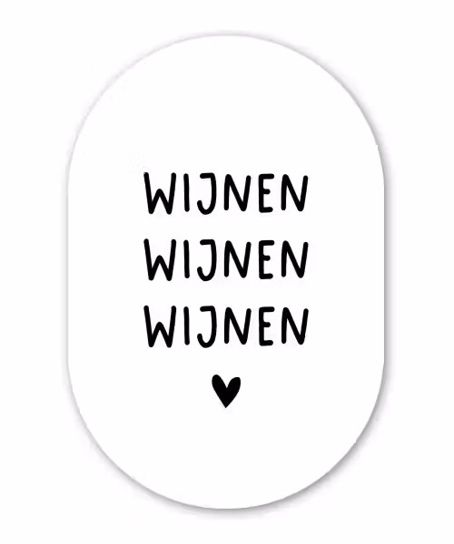 Quotes - Wijnen wijnen wijnen - Spreuken Wandcirkel Ovaal Forex klein -3d
