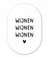 Quotes - Wijnen wijnen wijnen - Spreuken Wandcirkel Ovaal Forex klein -3d