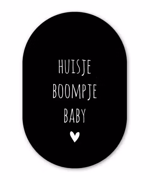 Quotes - Huisje boompje baby - Spreuken Wandcirkel Ovaal Forex klein -3d