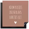 Adem kusjes in en blaas hartjes uit - Quotes - Spreuken Inductie beschermer vinyl 3mm middel -3d
