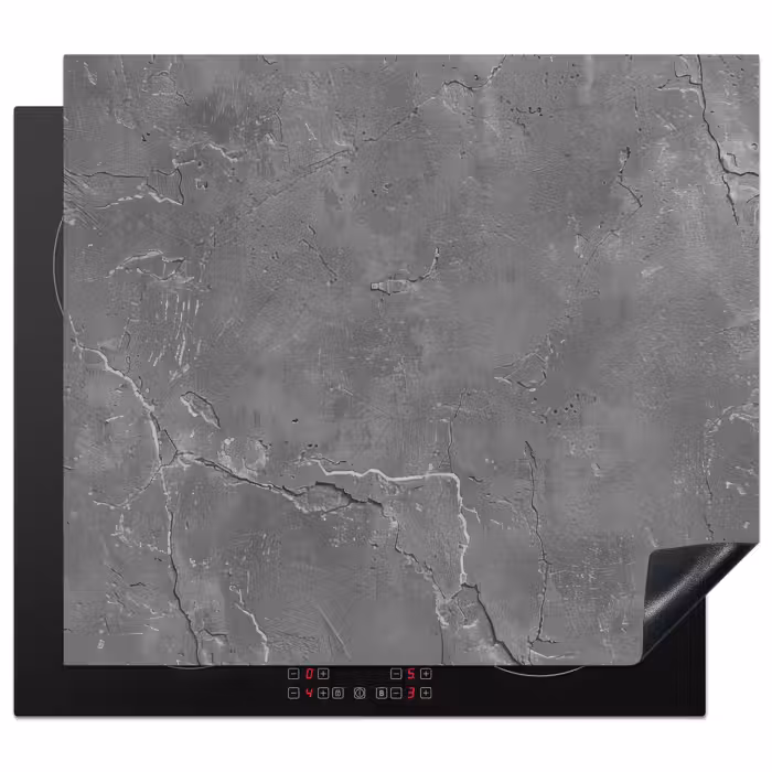 Herdabdeckplatte - Beton - Grau - Abstrakt - Betonoptik