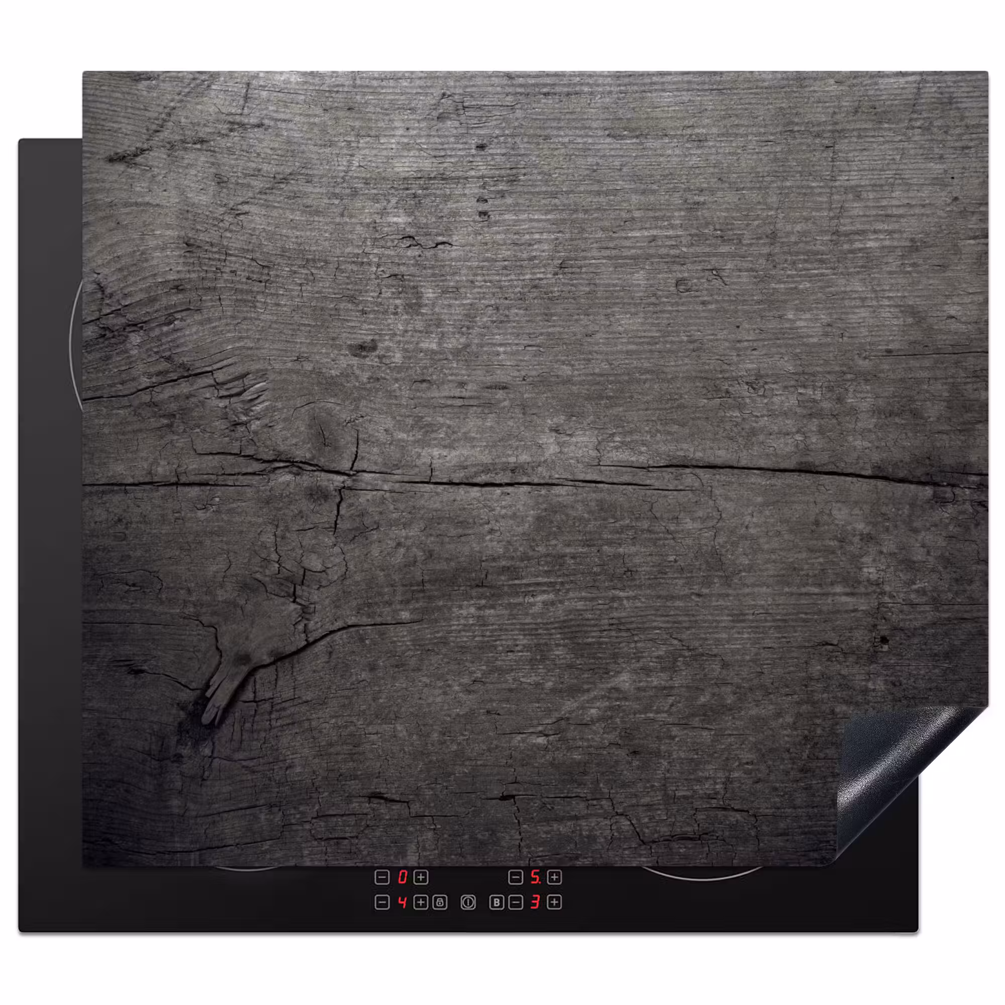 Herdabdeckplatte - Beton - Grau - dunkel