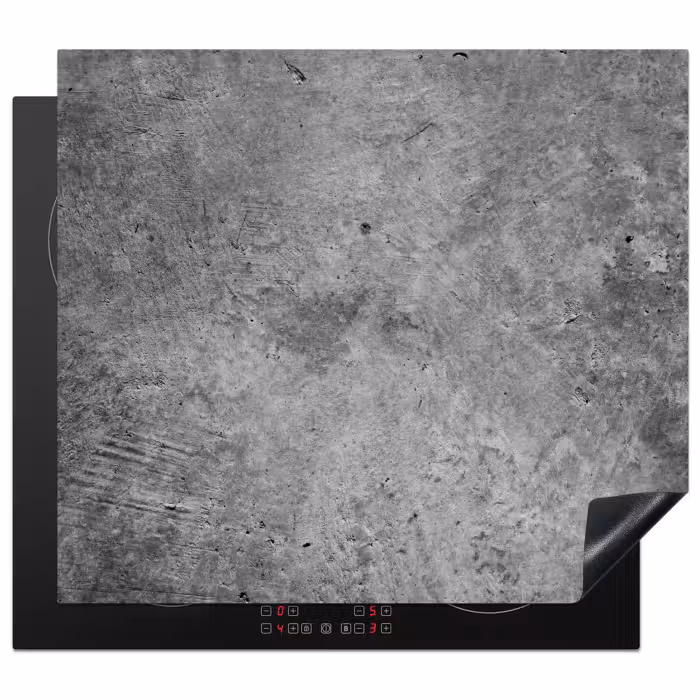 Herdabdeckplatte - Beton - Schiefer - Grau -Betonstruktur