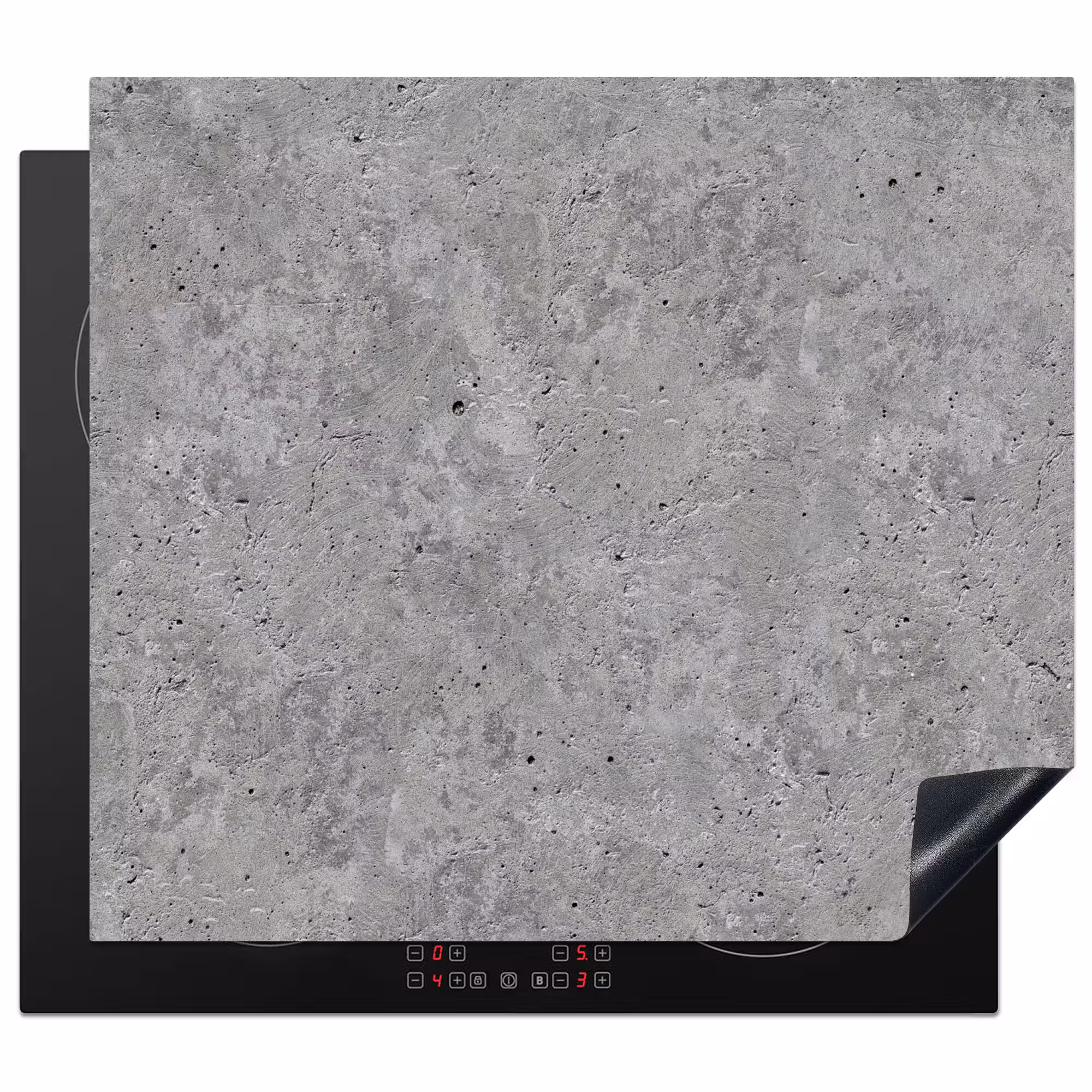 Herdabdeckplatte - Beton - Schiefer - Grau - Struktur aus Beton