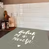 Geluk zit in 't zonnetje - Tekst - Geluk - Quotes - Zon Inductie beschermer vinyl 3mm middel -sfeer3