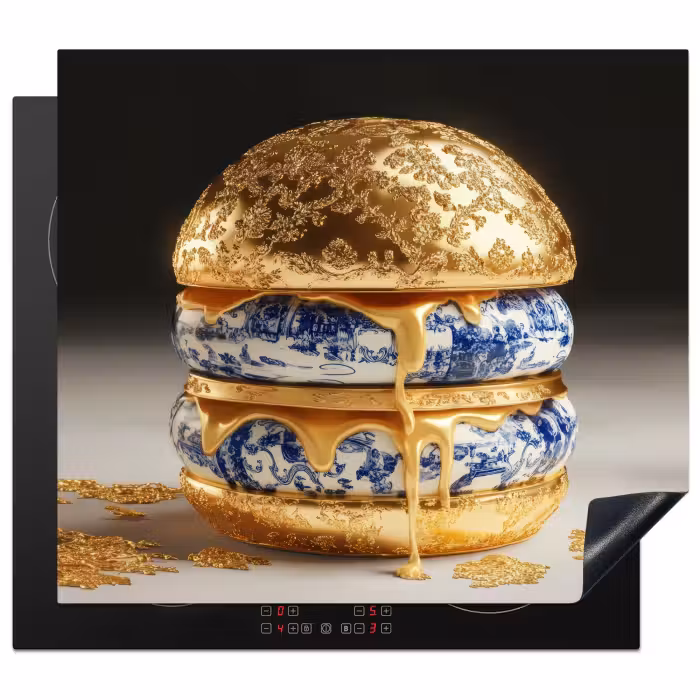 Herdabdeckplatte - Delfter Blau - Gold - Citizen