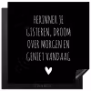 Herinner je gisteren droom over morgen geniet vandaag - Spreuken - Quotes Inductie beschermer vinyl 3mm middel -3d