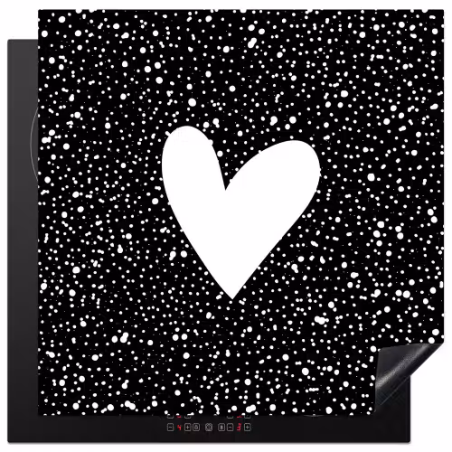 Design - Liefde - Hartje Inductie beschermer vinyl 3mm middel -3d