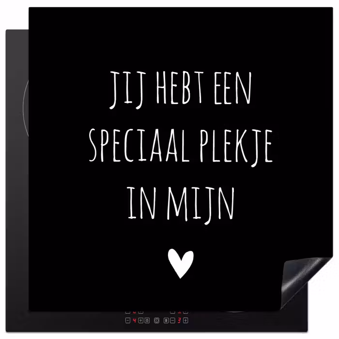 Een speciaal plekje in mijn hart - Quotes - Spreuken Inductie beschermer vinyl 3mm middel -3d