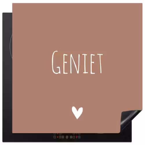 Geniet - Spreuken -Quotes Inductie beschermer vinyl 3mm middel -3d