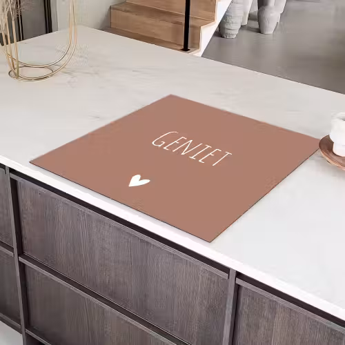 Geniet - Spreuken -Quotes Inductie beschermer vinyl 3mm middel -sfeer8