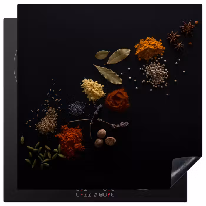 Herdabdeckplatte - Gewürze - Kräuter - Nüsse - Lavendel - Schwarz