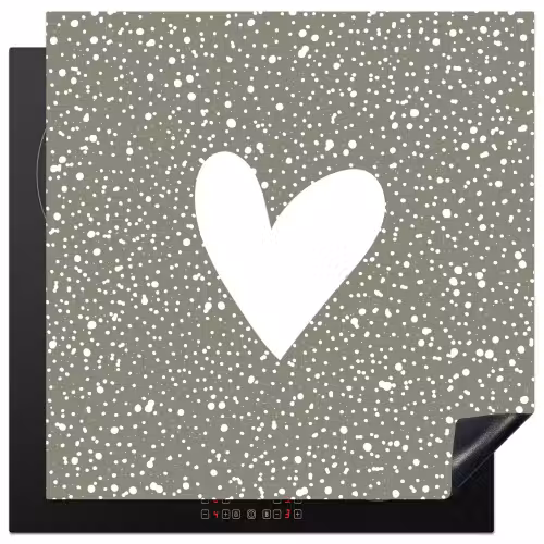 Hart - Design - Liefde Inductie beschermer vinyl 3mm middel -3d