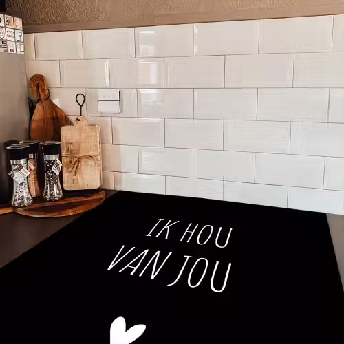 Ik hou van jou - Spreuken - Quotes Inductie beschermer vinyl 3mm middel -sfeer3