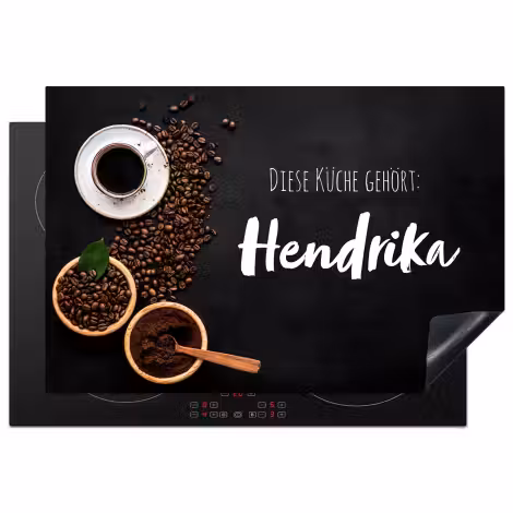 Personalisierbare Herdabdeckplatte - Kaffee