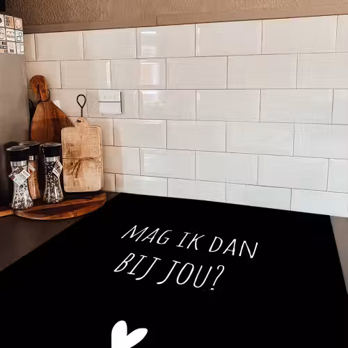 Mag ik dan bij jou - Spreuken - Quotes - Claudia de Breij Inductie beschermer vinyl 3mm middel -sfeer3