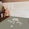 Oh happy day - Quotes - Tekst - Zomer Inductie beschermer vinyl 3mm middel -sfeer3