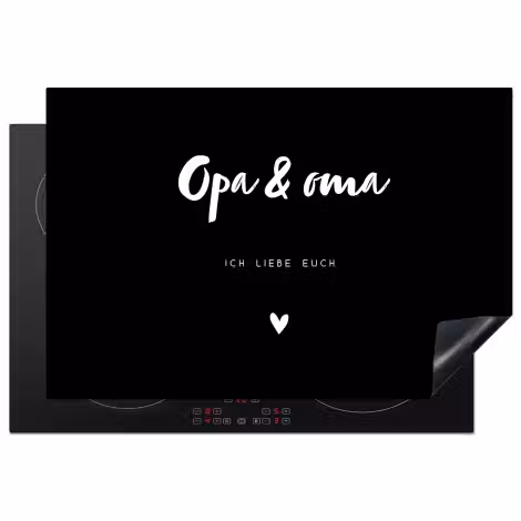 Personalisierbare Herdabdeckplatte - Opa Und Oma Mit Text