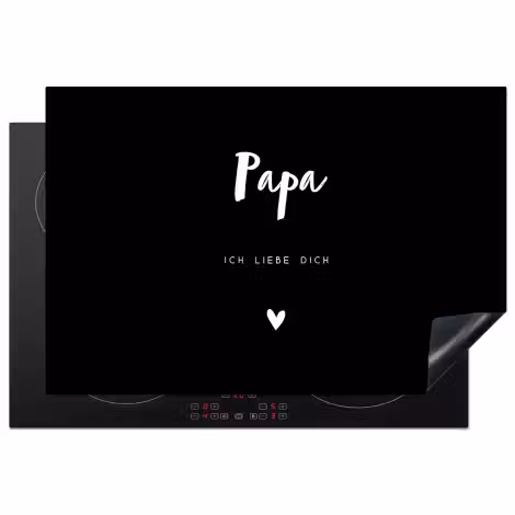 Personalisierbare Herdabdeckplatte - Papa mit Text
