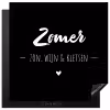 Zomer, zon, wijn & kletsen - Tekst - Zomer - Wijn - Quotes Inductie beschermer vinyl 3mm middel -3d