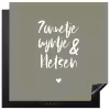 Zomer - Tekst - Zonnetje, wijntje & kletsen - Quotes Inductie beschermer vinyl 3mm middel -3d