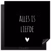 Spreuken - Alles is liefde - Quotes - Bløf Inductie beschermer vinyl 3mm middel -3d
