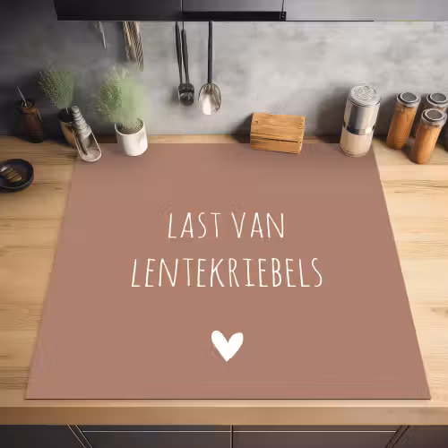 Spreuken - Last van lentekriebels - Quotes Inductie beschermer vinyl 3mm middel -sfeer5