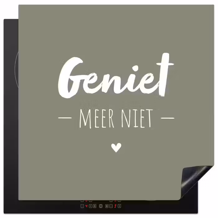 Spreuken - Geniet meer niet - Zomer - Tekst - Genieten Inductie beschermer vinyl 3mm middel -3d