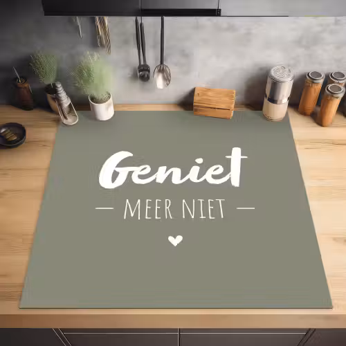 Spreuken - Geniet meer niet - Zomer - Tekst - Genieten Inductie beschermer vinyl 3mm middel -sfeer5