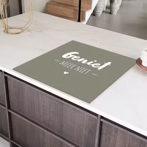 Spreuken - Geniet meer niet - Zomer - Tekst - Genieten Inductie beschermer vinyl 3mm middel -sfeer8