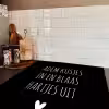 Spreuken - Adem kusjes in en blaas hartjes uit - Quotes Inductie beschermer vinyl 3mm middel -sfeer3