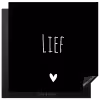 Spreuken - Lief - Quotes Inductie beschermer vinyl 3mm middel -3d