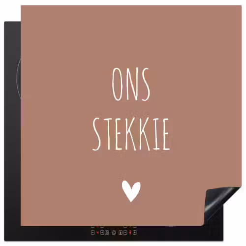 Spreuken - Ons stekkie - Quotes Inductie beschermer vinyl 3mm middel -3d