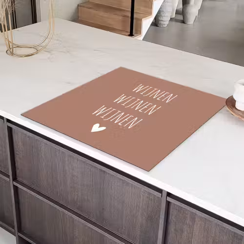 Spreuken - Wijnen wijnen wijnen - Quotes Inductie beschermer vinyl 3mm middel -sfeer8
