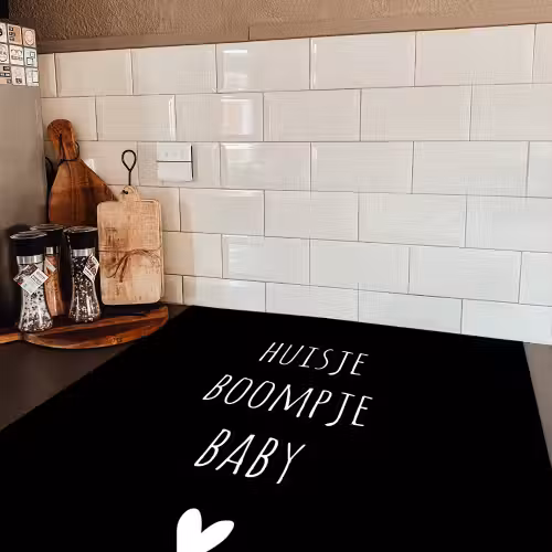 Spreuken - Huisje boompje baby - Quotes Inductie beschermer vinyl 3mm middel -sfeer3