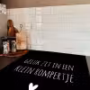 Spreuken - Quotes - Geluk zit in een klein rompertje Inductie beschermer vinyl 3mm middel -sfeer3
