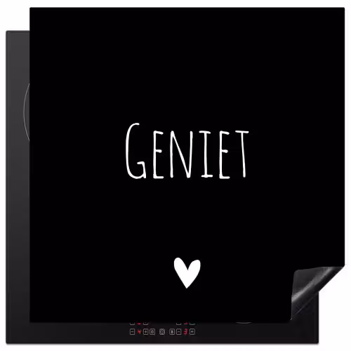 Spreuken - Quotes - Geniet Inductie beschermer vinyl 3mm middel -3d