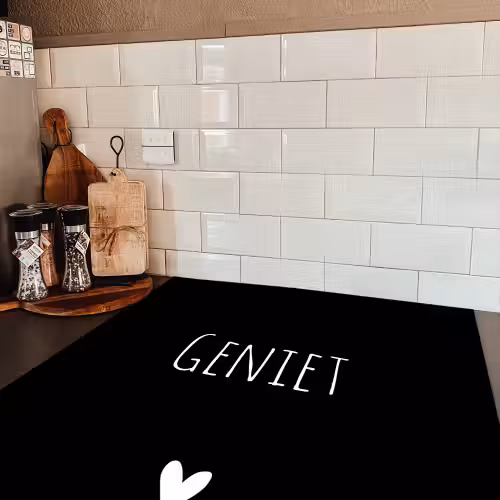 Spreuken - Quotes - Geniet Inductie beschermer vinyl 3mm middel -sfeer3