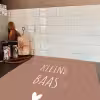 Spreuken - Quotes - Kleine baas Inductie beschermer vinyl 3mm middel -sfeer3