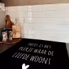 Spreuken - Thuis is het plekje waar de liefde woont - Quotes Inductie beschermer vinyl 3mm middel -sfeer3