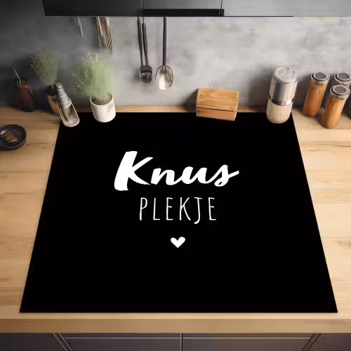 Thuis - Quotes - Knus plekje - Tekst Inductie beschermer vinyl 3mm middel -sfeer5