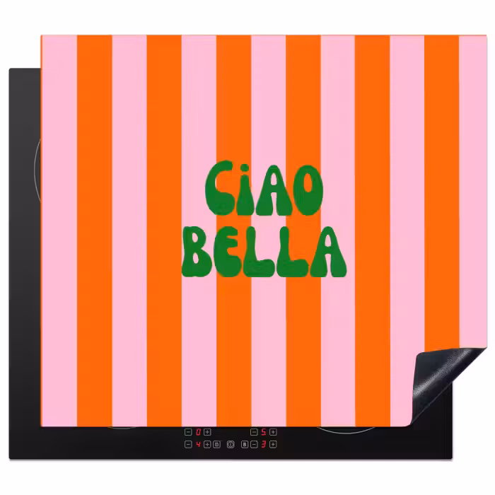 Herdabdeckplatte - Streifen - Orange - Vertikal - Ciao bella