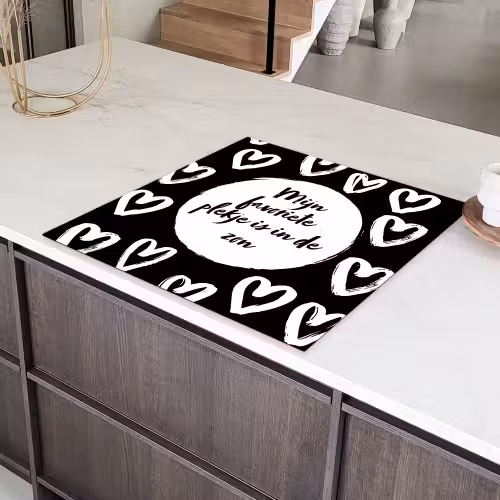 Tekst - Mijn favoriete plekje is in de zon - Quotes - Zomer - Zon Inductie beschermer vinyl 3mm middel -sfeer8
