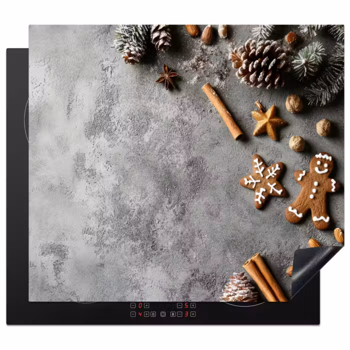 Herdabdeckplatte - Weihnachten - Backen - Grau - Ländlich